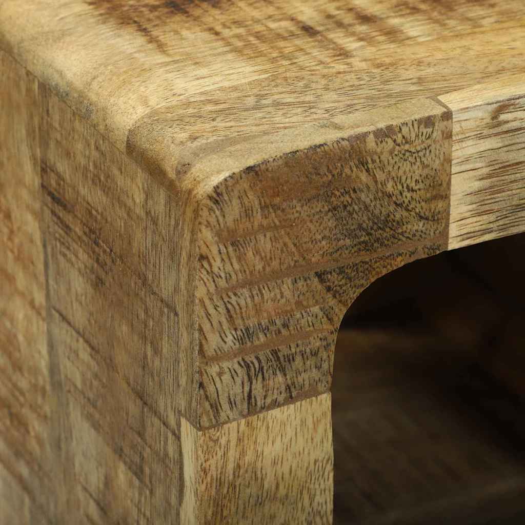 TV Unit 2 pcs Brown 36 x 30 x 36 cm Solid rough mango wood