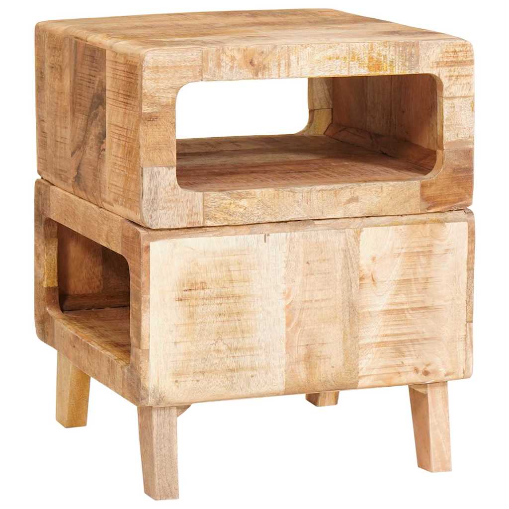 End Tables with Shelf Brown 40 x 40 x 49 cm Solid mango wood