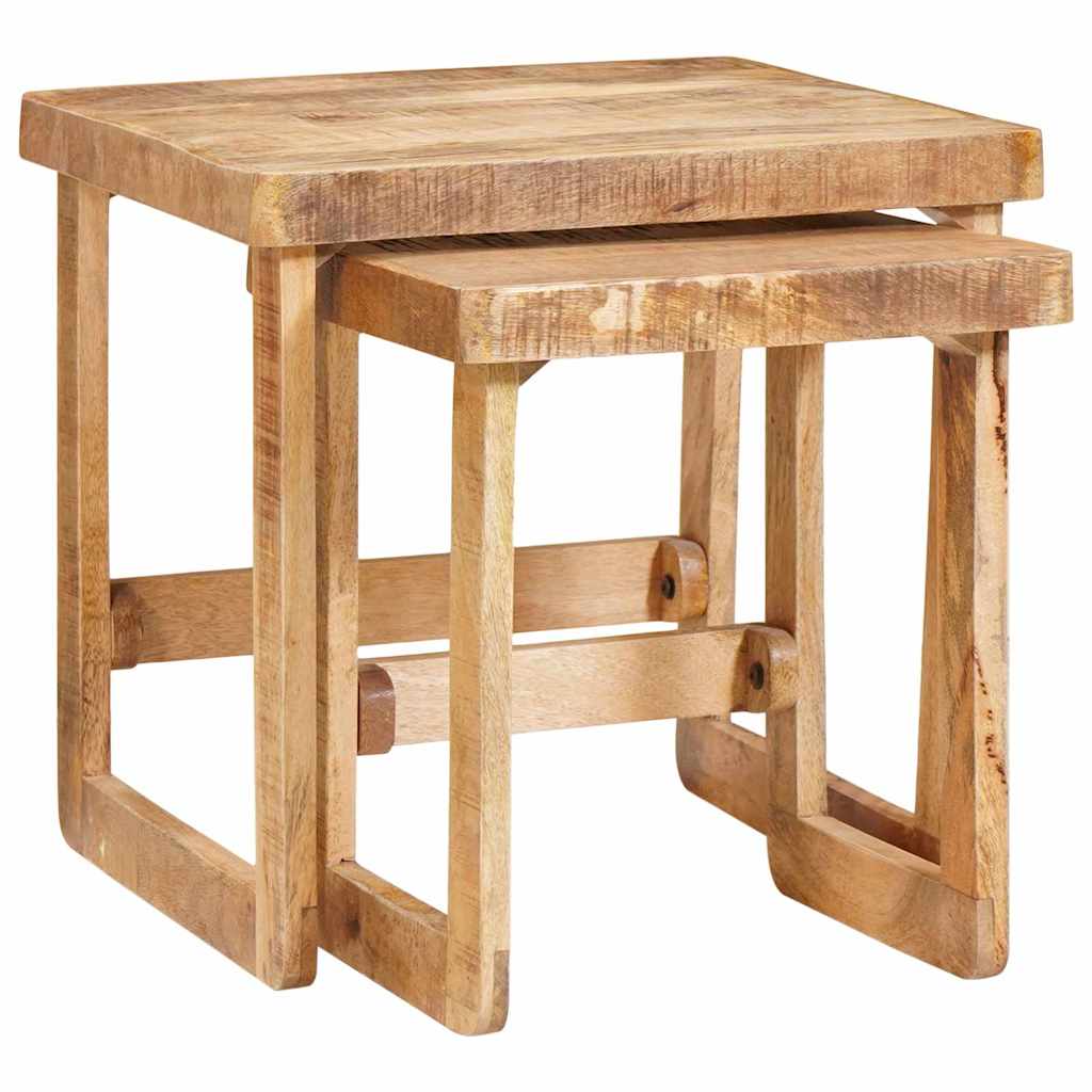 End Tables Brown Solid mango wood