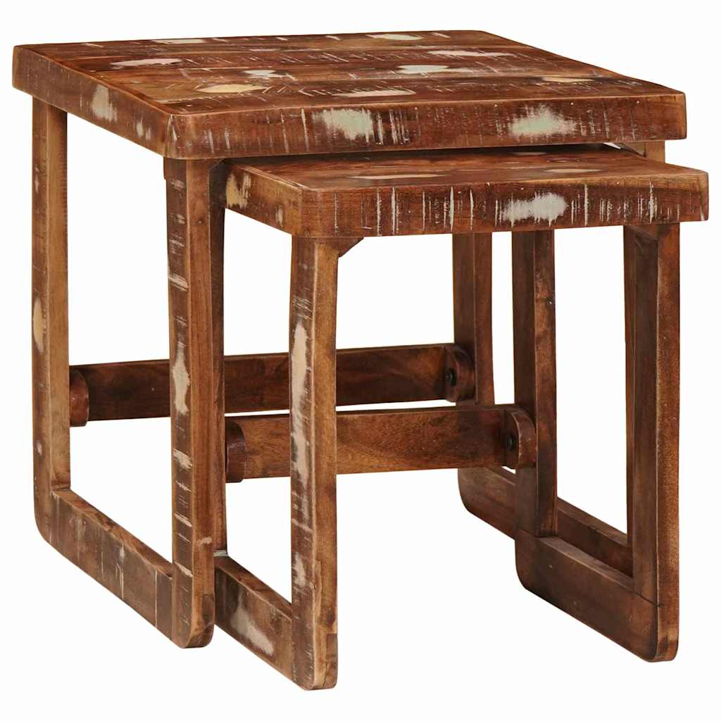 End Tables Multicolour Solid reclaimed wood