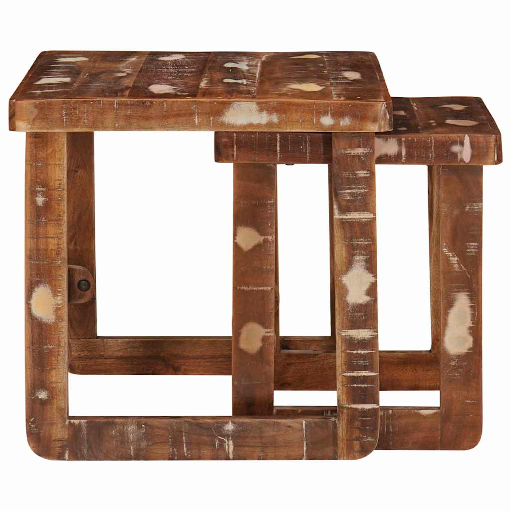 End Tables Multicolour Solid reclaimed wood