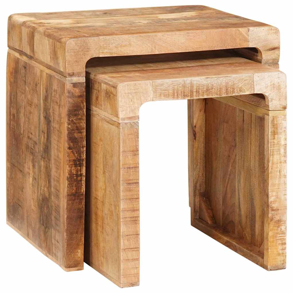 End Tables Brown Solid mango wood