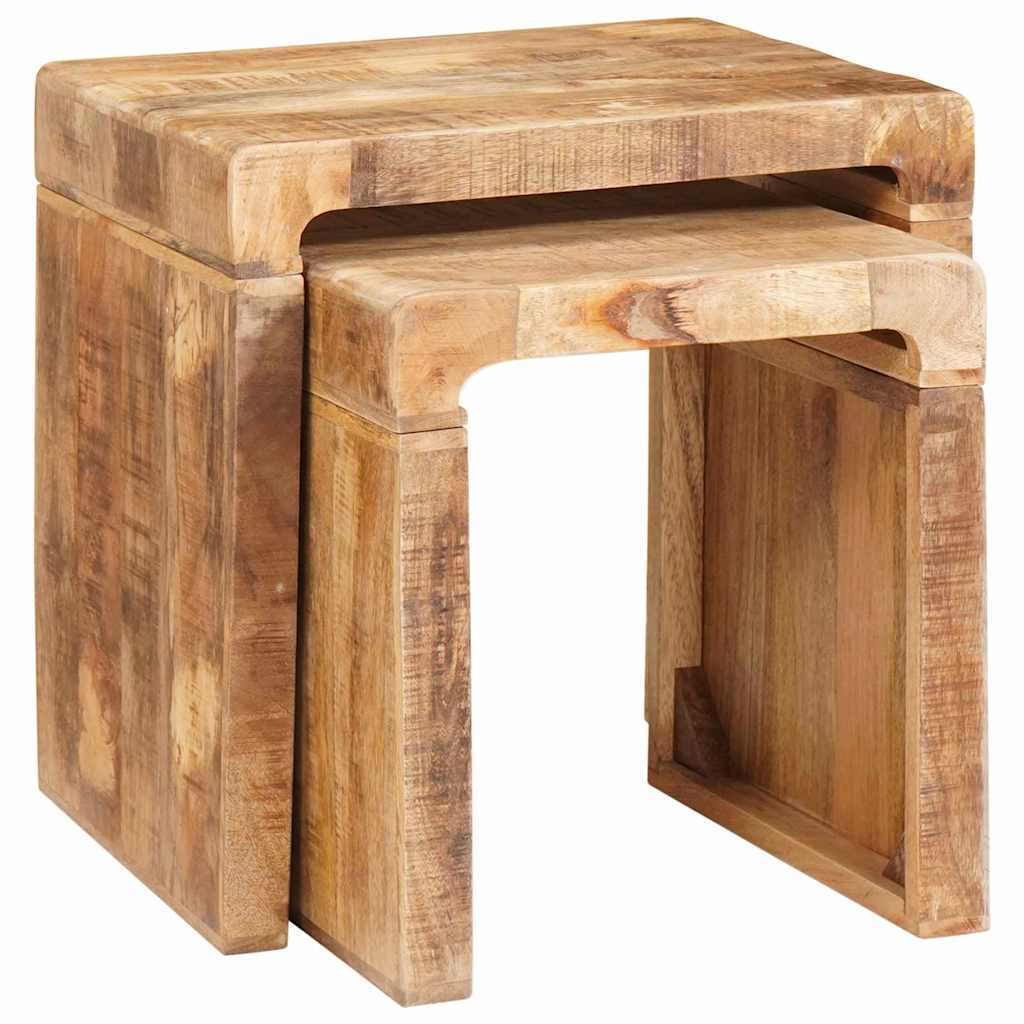 End Tables Brown Solid mango wood