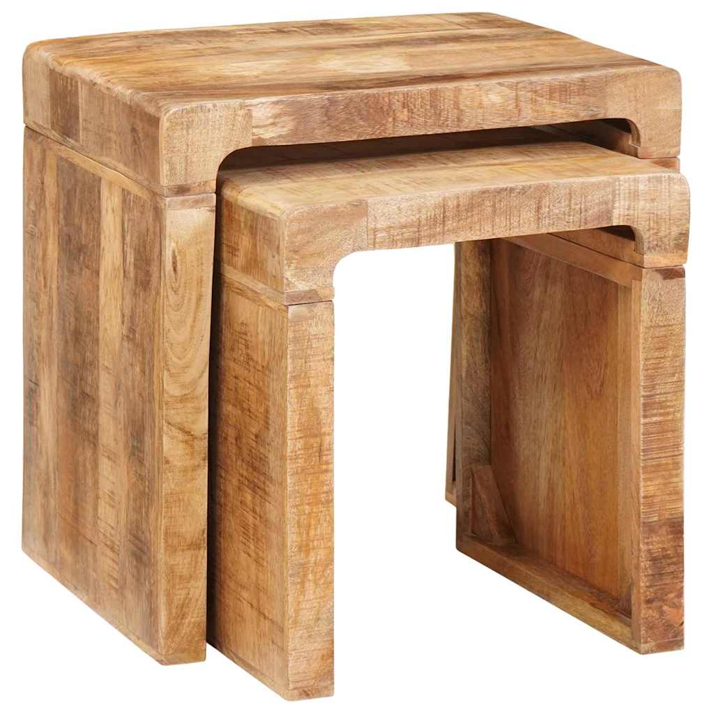 End Tables Brown Solid mango wood