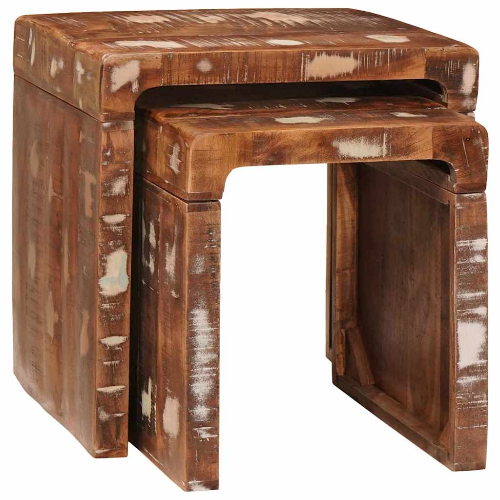End Tables Multicolour Solid reclaimed wood
