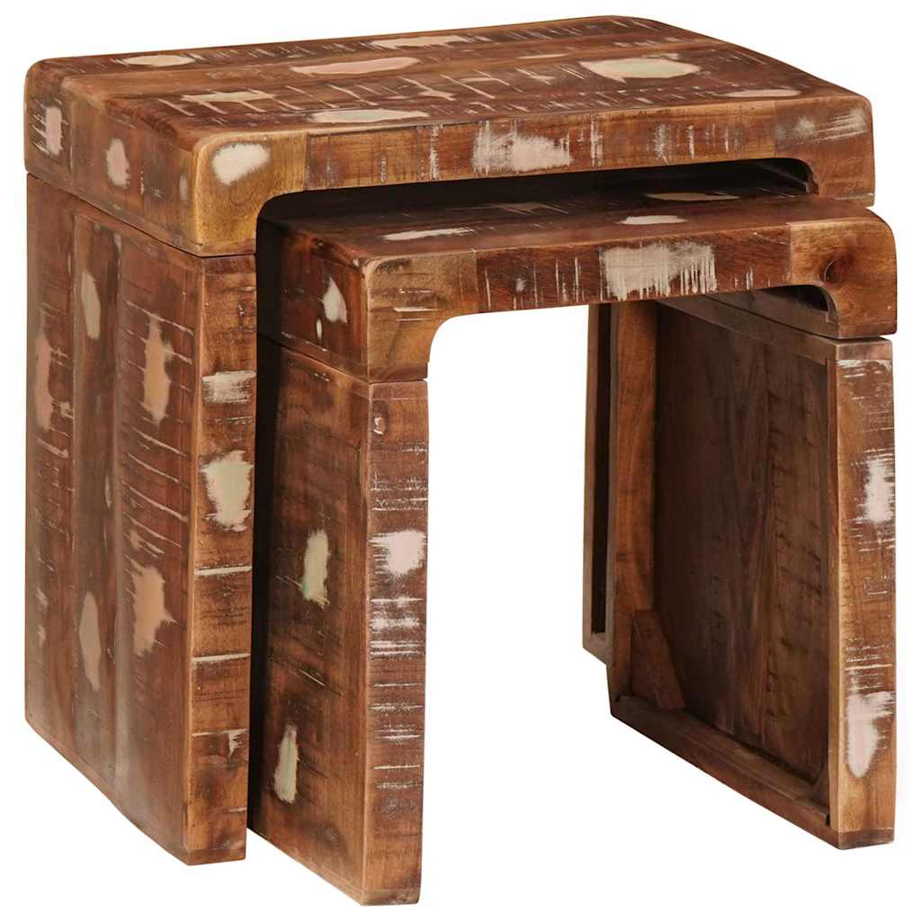 End Tables Multicolour Solid reclaimed wood