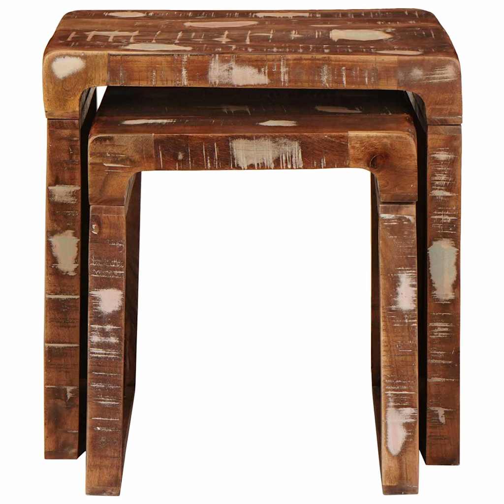 End Tables Multicolour Solid reclaimed wood