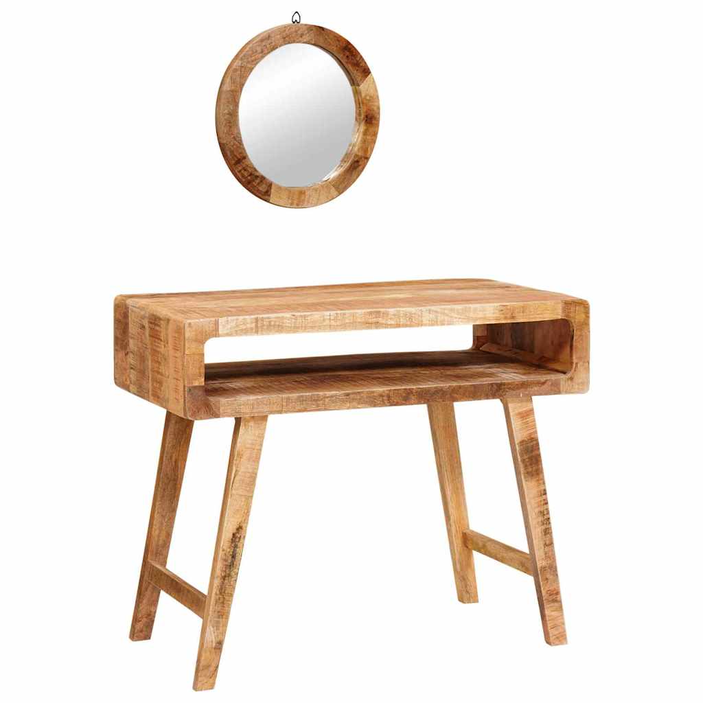 Dressing Table Brown 90 X 76 X 45 Cm Solid Mango Wood