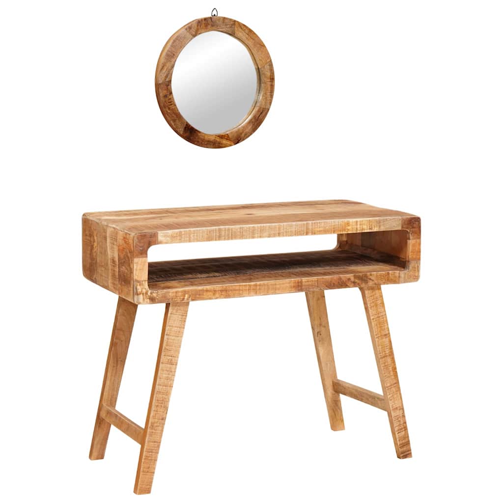 Dressing Table Brown 90 X 76 X 45 Cm Solid Mango Wood