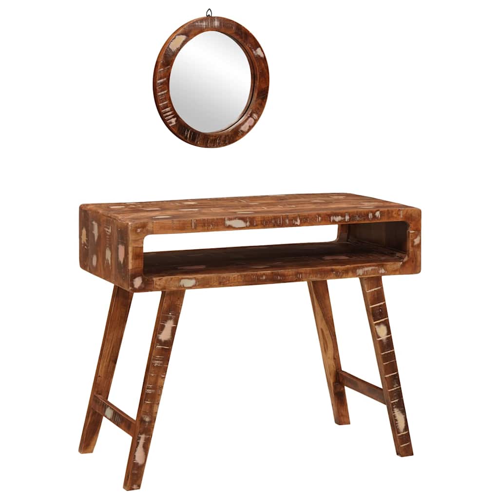 Dressing Table Brown 90 X 76 X 45 Cm Solid Mango Wood