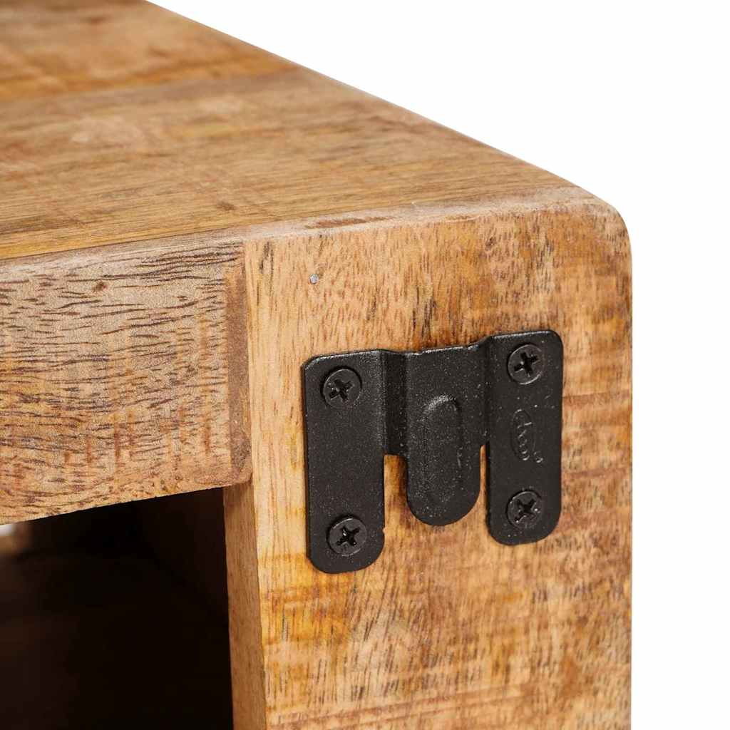 Wine Rack Wall-mounted Brown 44 x 30 x 35 cm Solid mango wood