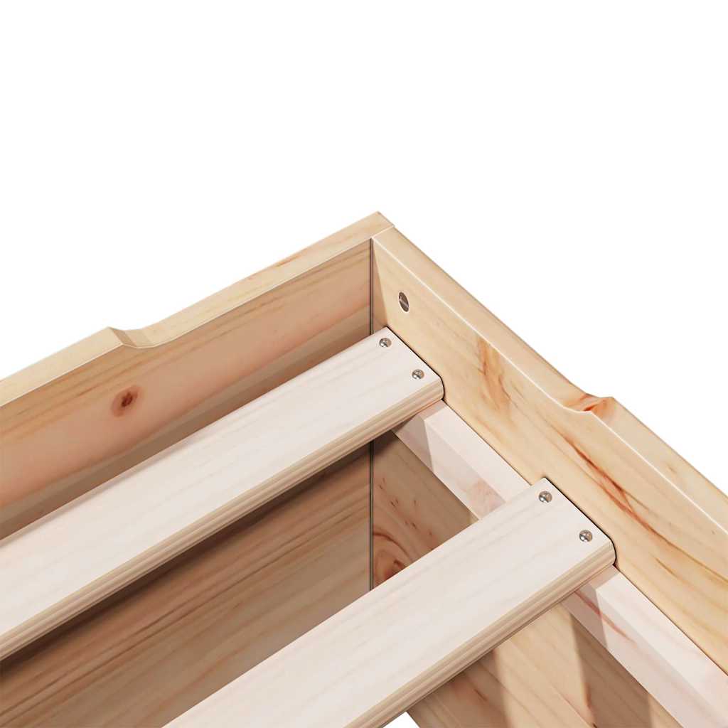 Bed Frame No Mattress Stackable 100x200 cm Solid Wood