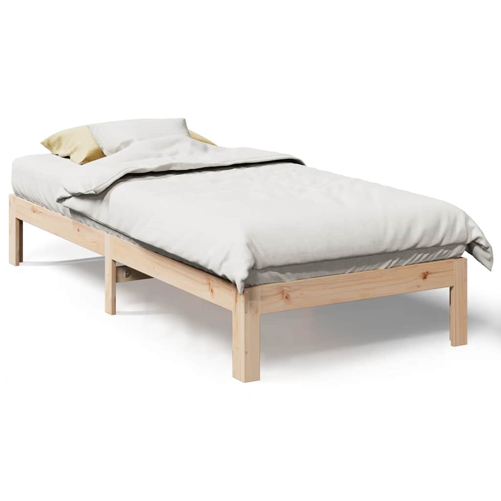 Bed Frame without Mattress 80x200 cm Solid Wood Pine