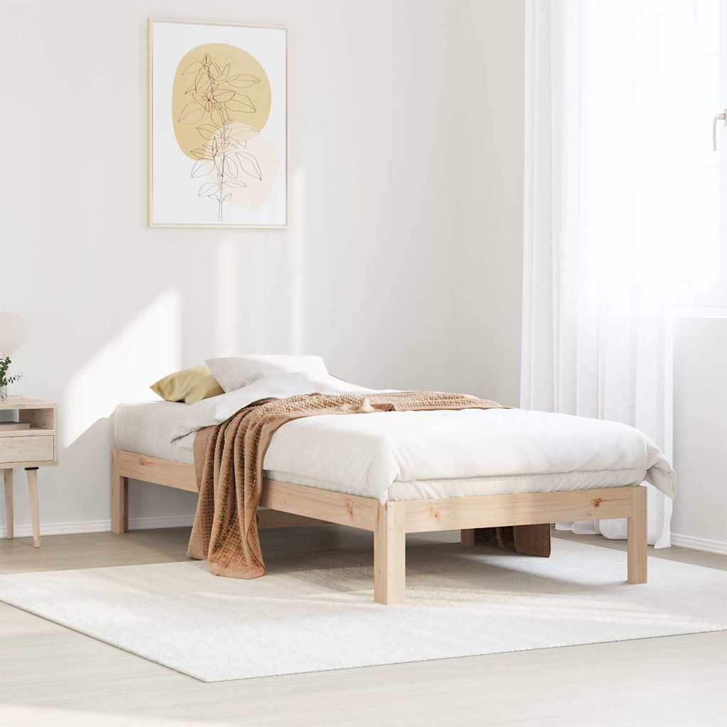Bed Frame without Mattress 80x200 cm Solid Wood Pine