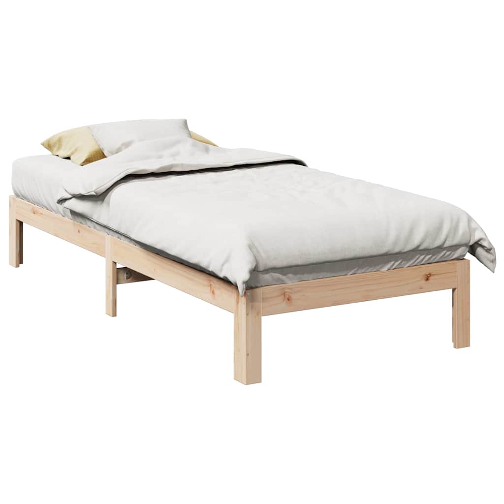 Bed Frame without Mattress 80x200 cm Solid Wood Pine