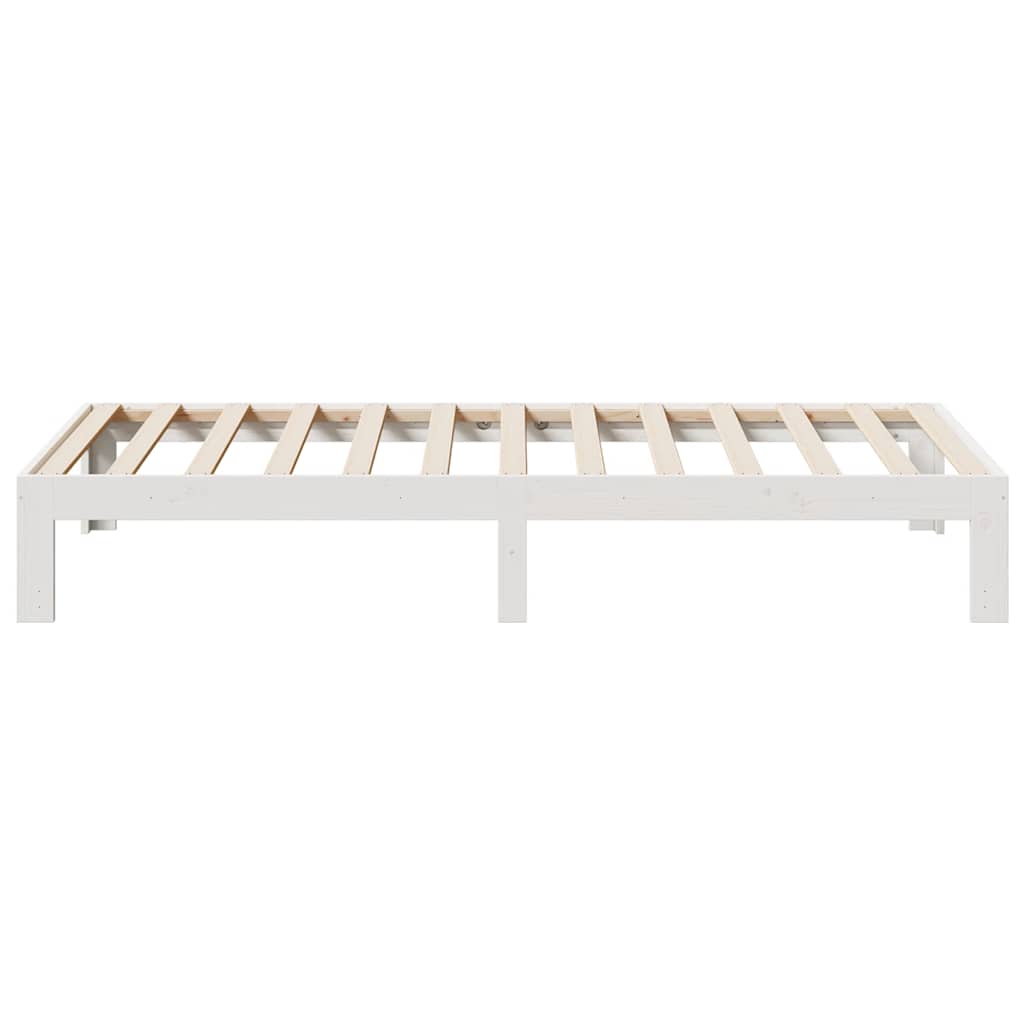 Bed Frame without Mattress White 80x200 cm Solid Wood Pine