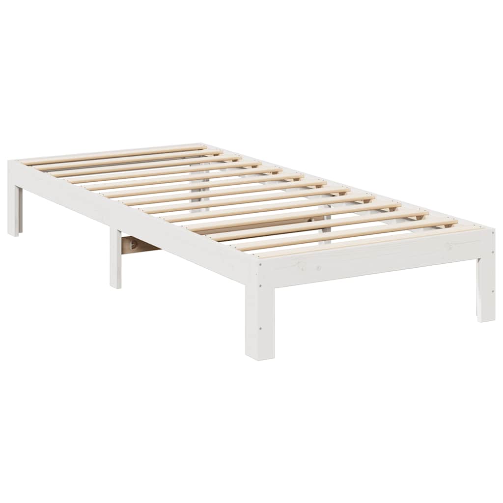 Bed Frame without Mattress White 80x200 cm Solid Wood Pine