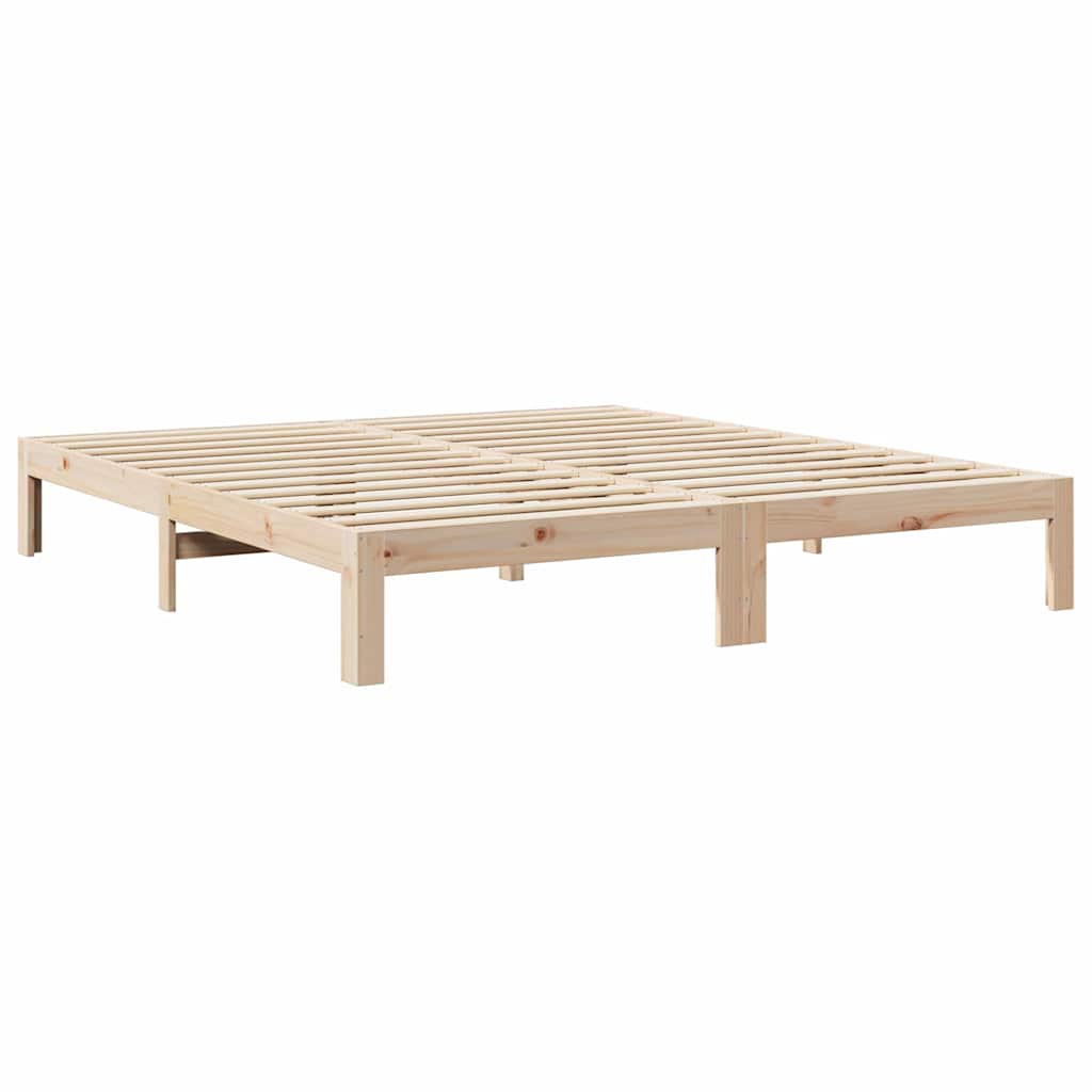 Bed Frame without Mattress 160x200 cm Solid Wood Pine