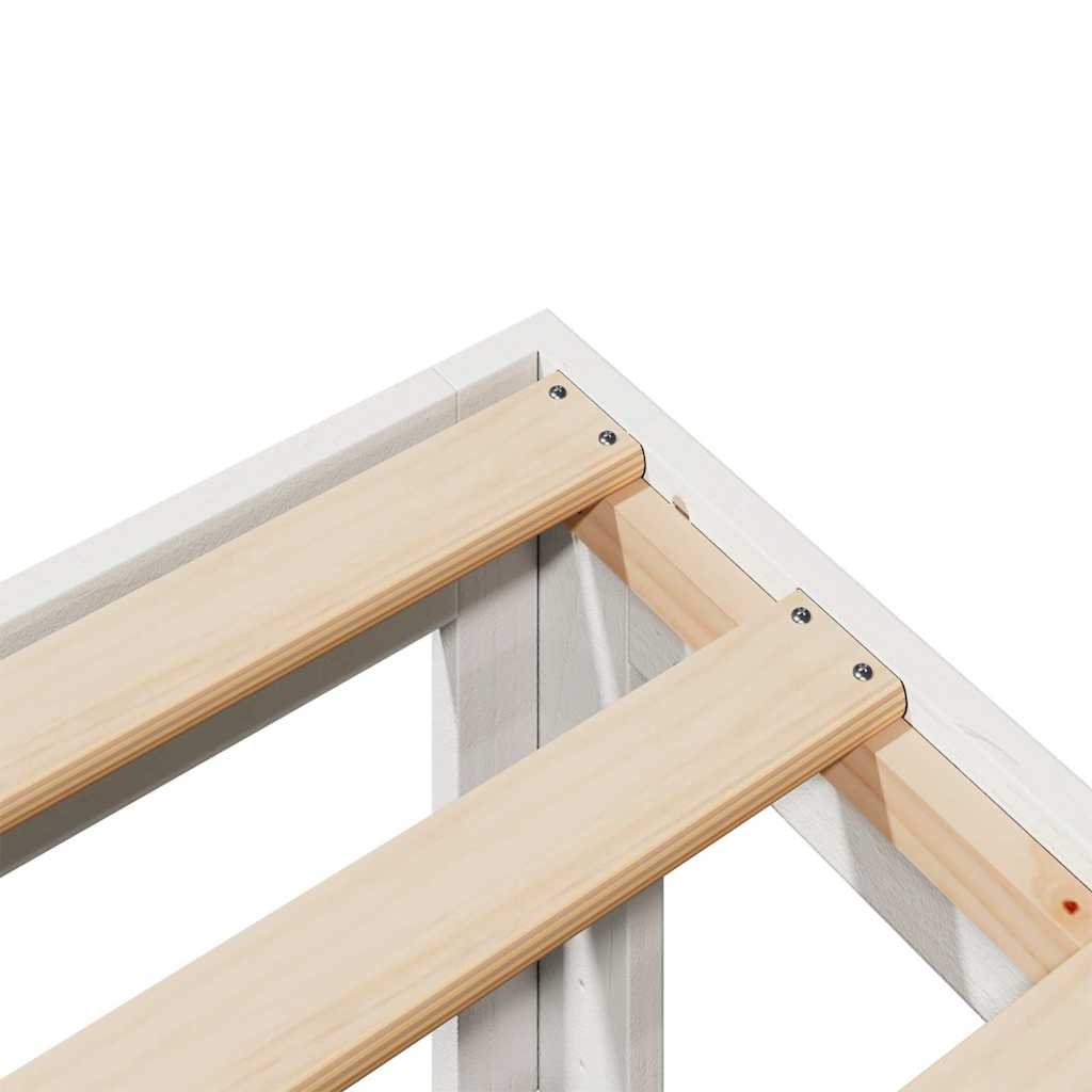 Bed Frame without Mattress White 160x200 cm Solid Wood Pine