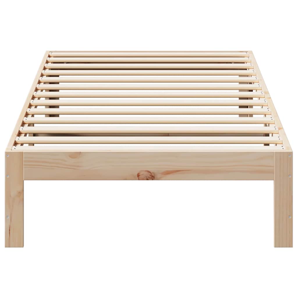 Bed Frame without Mattress 90x200 cm Solid Wood Pine