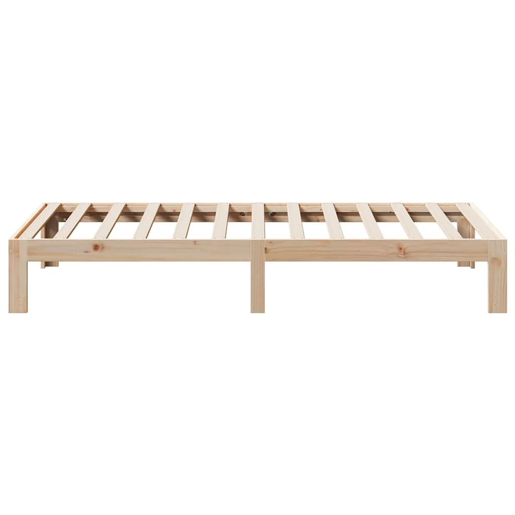 Bed Frame without Mattress 90x200 cm Solid Wood Pine