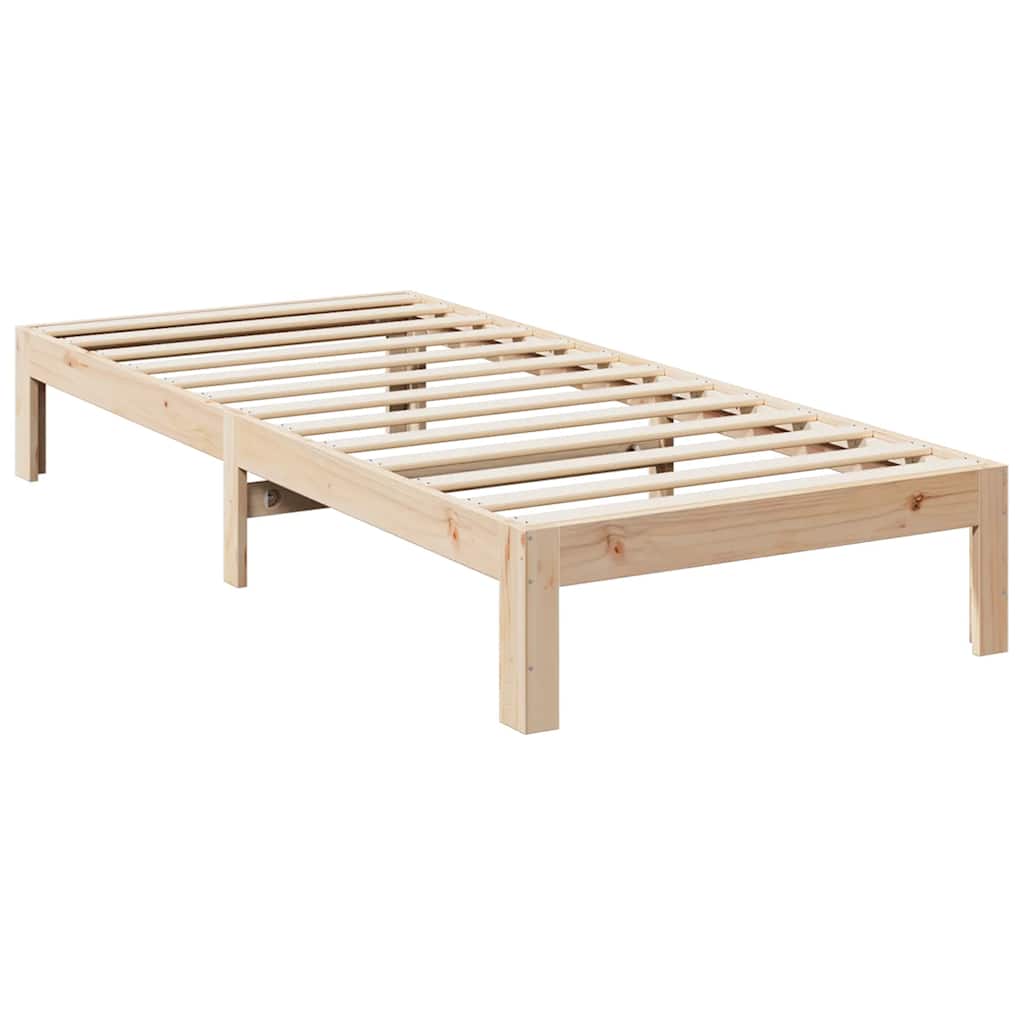 Bed Frame without Mattress 90x200 cm Solid Wood Pine