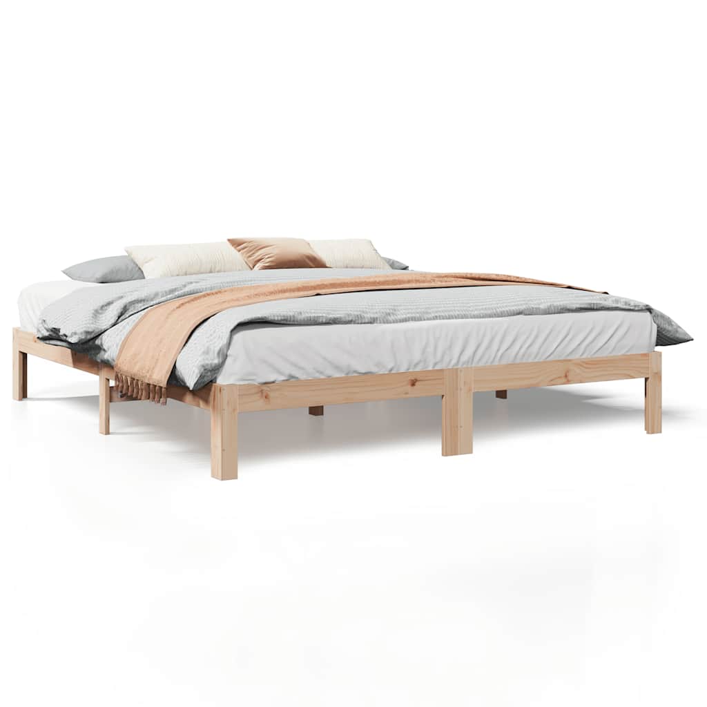 Bed Frame without Mattress 180x200 cm Super King Solid Wood Pine