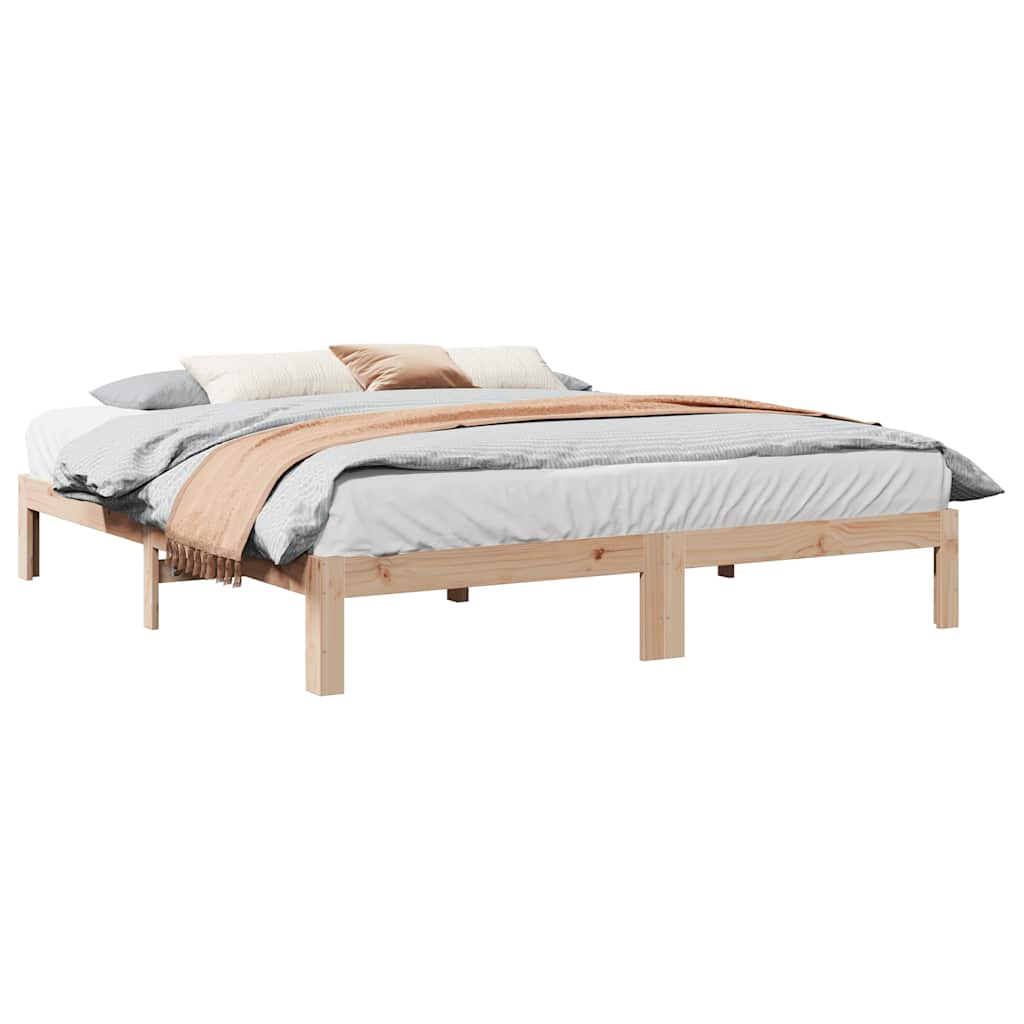 Bed Frame without Mattress 180x200 cm Super King Solid Wood Pine
