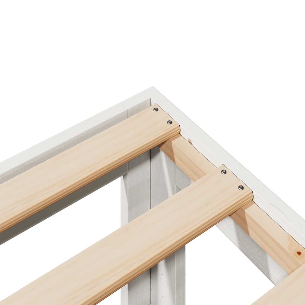 Bed Frame without Mattress White 180x200 cm Super King Solid Wood Pine
