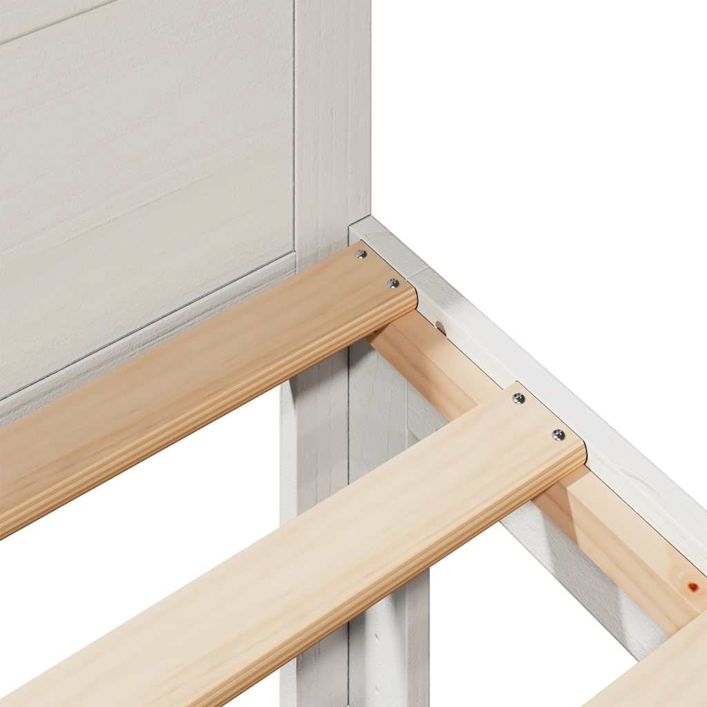 Bed Frame without Mattress White 80x200 cm Solid Wood Pine