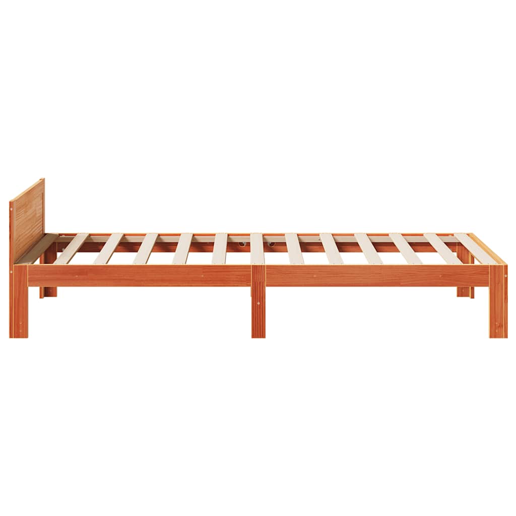 Bed Frame without Mattress Wax Brown 80x200 cm Solid Wood Pine