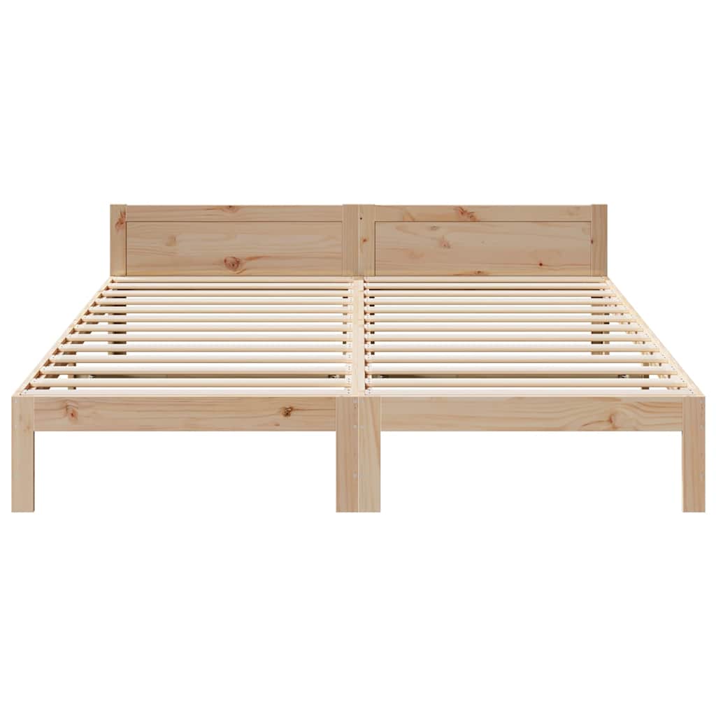 Bed Frame without Mattress 160x200 cm Solid Wood Pine