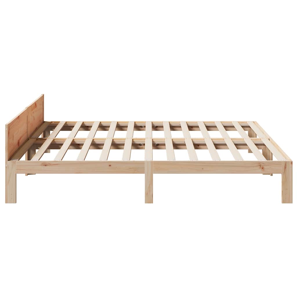 Bed Frame without Mattress 160x200 cm Solid Wood Pine