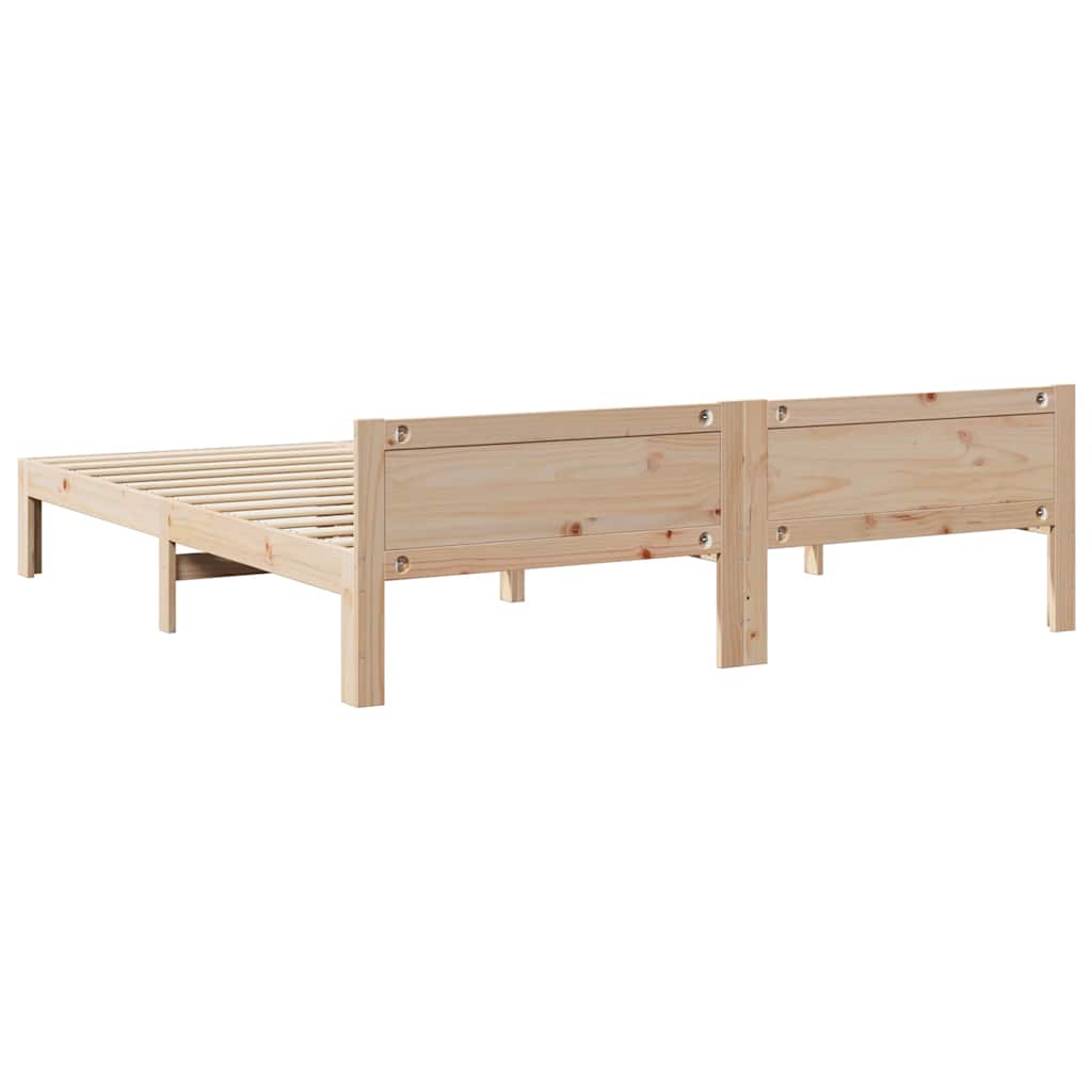 Bed Frame without Mattress 160x200 cm Solid Wood Pine