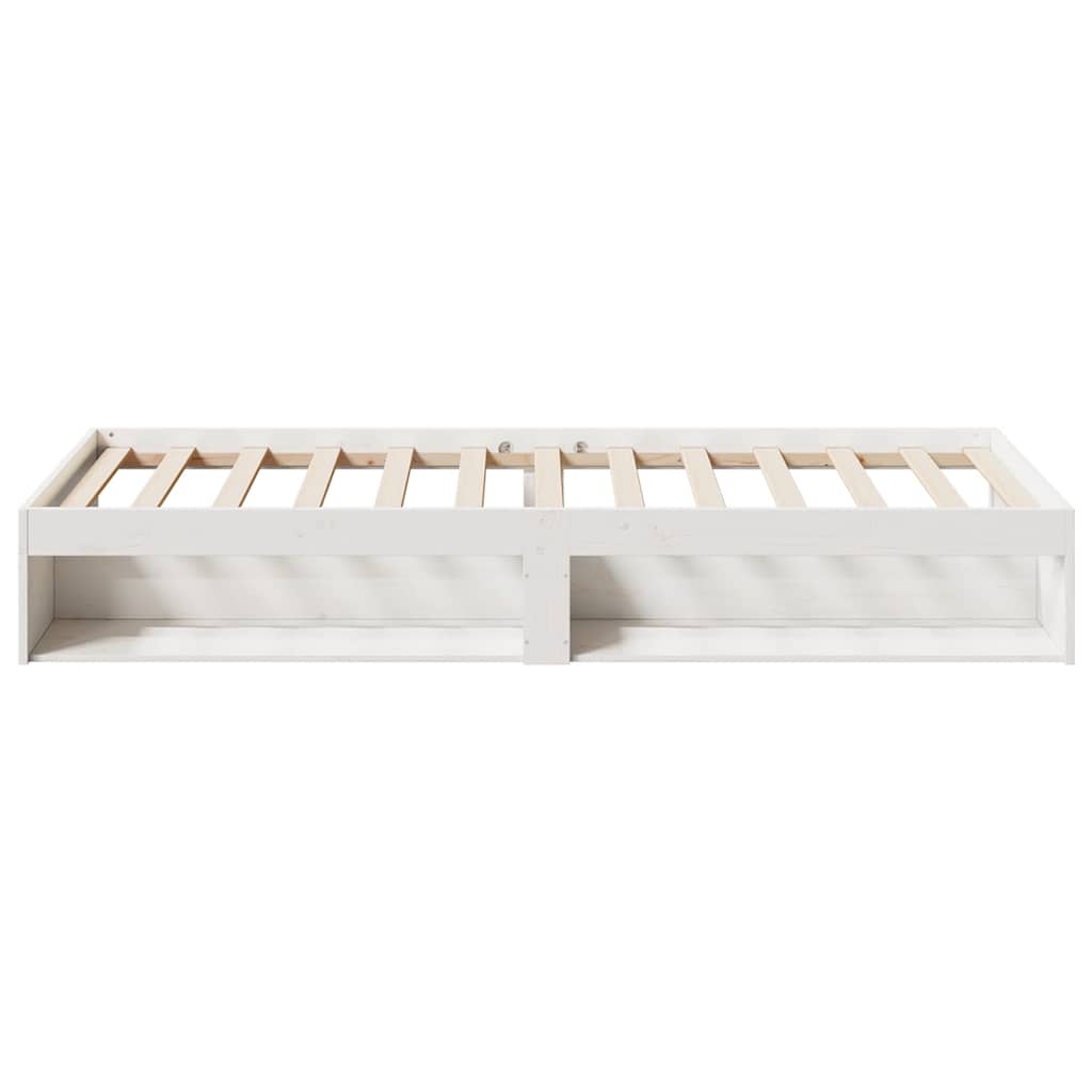 Day Bed without Mattress White 100x200 cm Solid Wood Pine