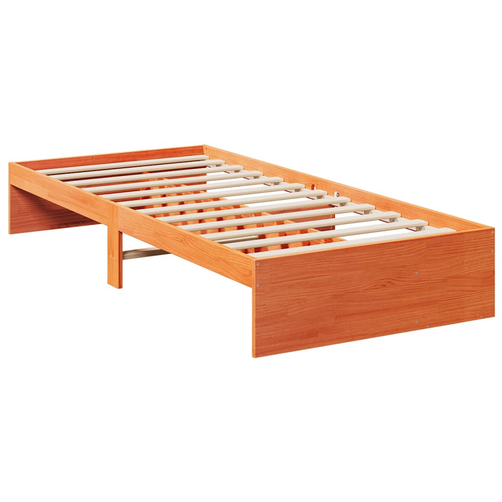 Day Bed without Mattress Wax Brown 100x200 cm Solid Wood Pine