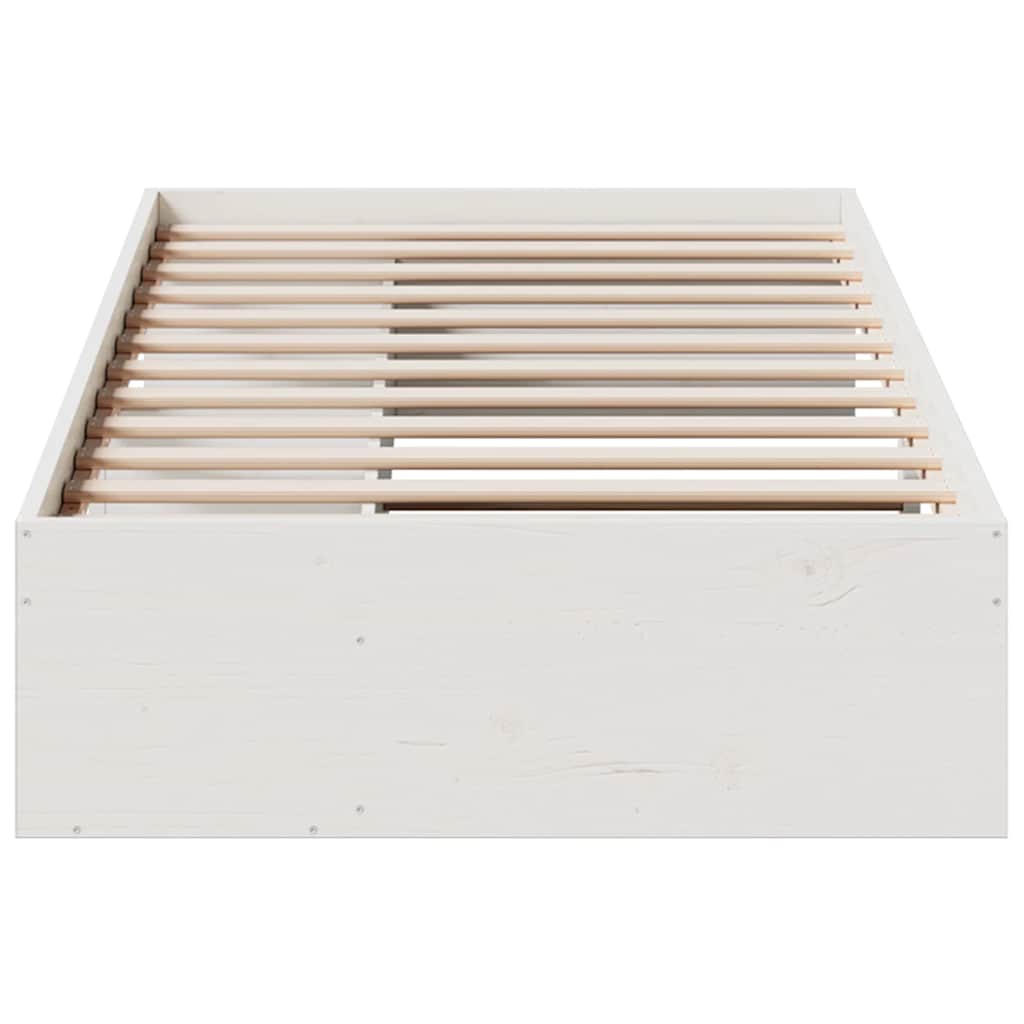 Day Bed without Mattress White 90x200 cm Solid Wood Pine