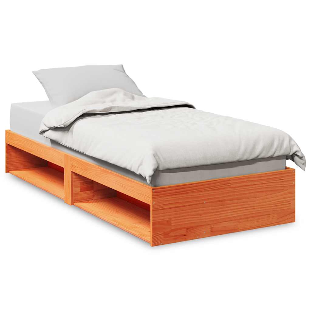 Day Bed without Mattress Wax Brown 80x200 cm Solid Wood Pine