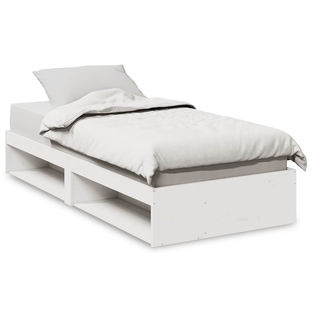 Day Bed without Mattress White 90x190 cm Solid Wood Pine