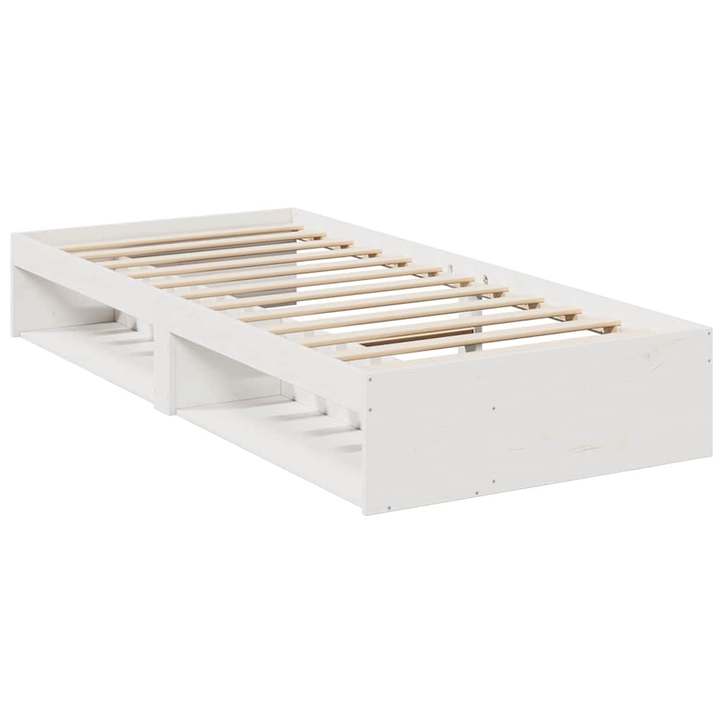 Day Bed without Mattress White 90x190 cm Solid Wood Pine