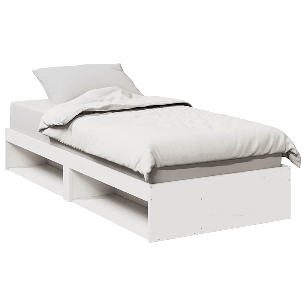 Day Bed without Mattress White 75x190 cm Solid Wood Pine