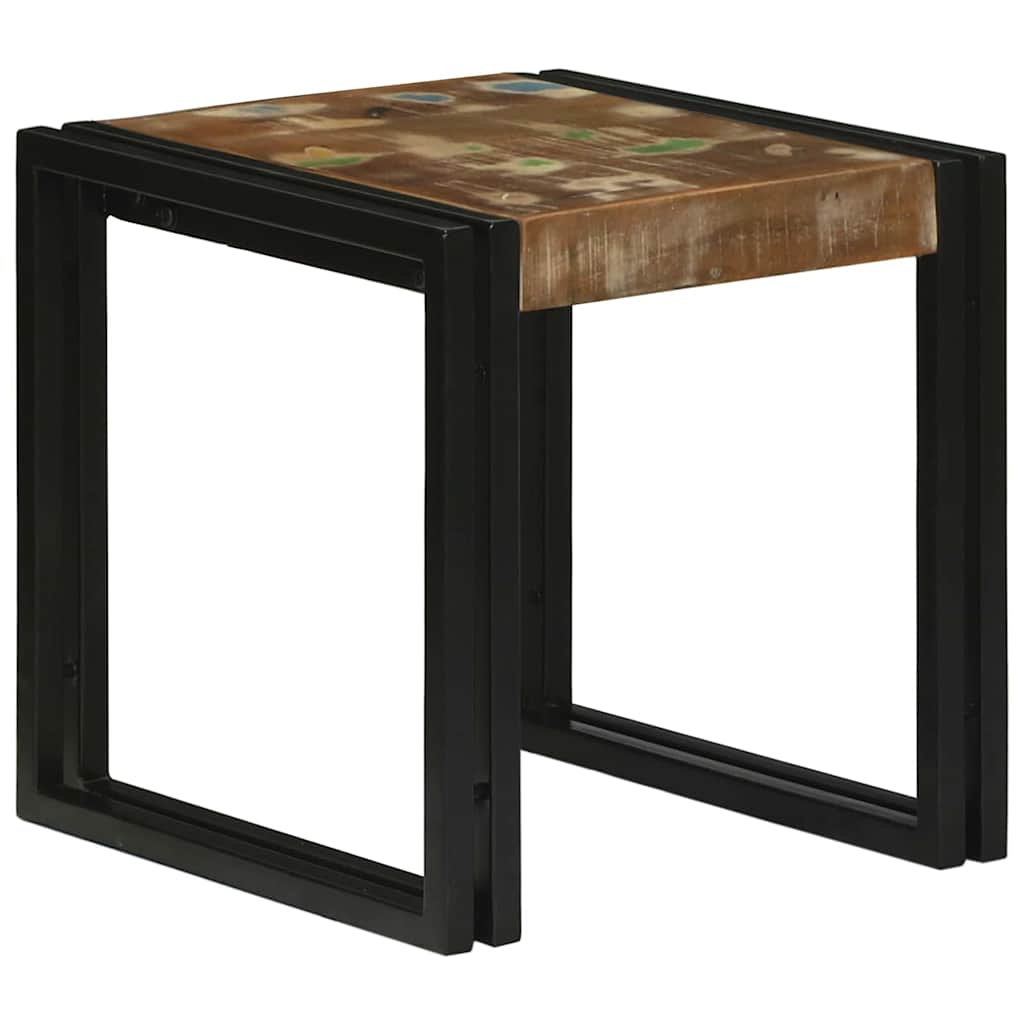 Nesting Tables Brown and black Solid Reclaim wood
