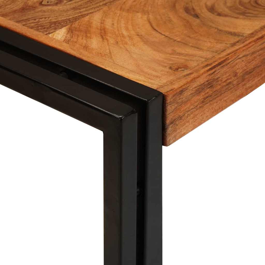 End Tables Brown and black Solid Acacia wood