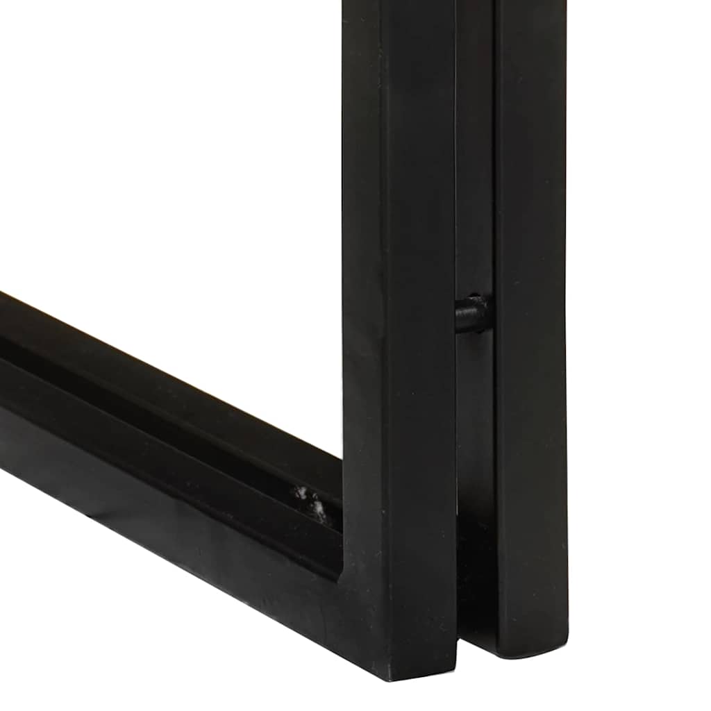 End Tables Brown and black Solid Acacia wood