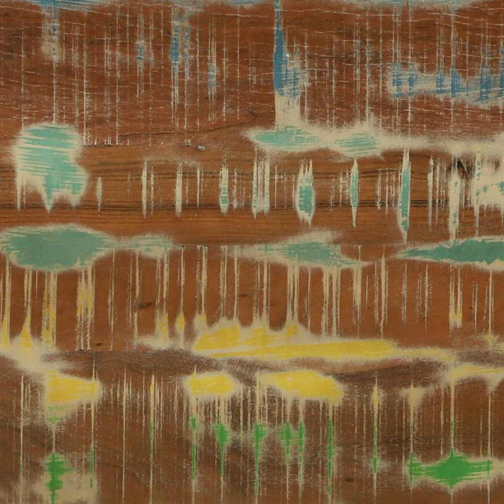 Nesting Table 3 pcs Brown and black Solid reclaimed wood