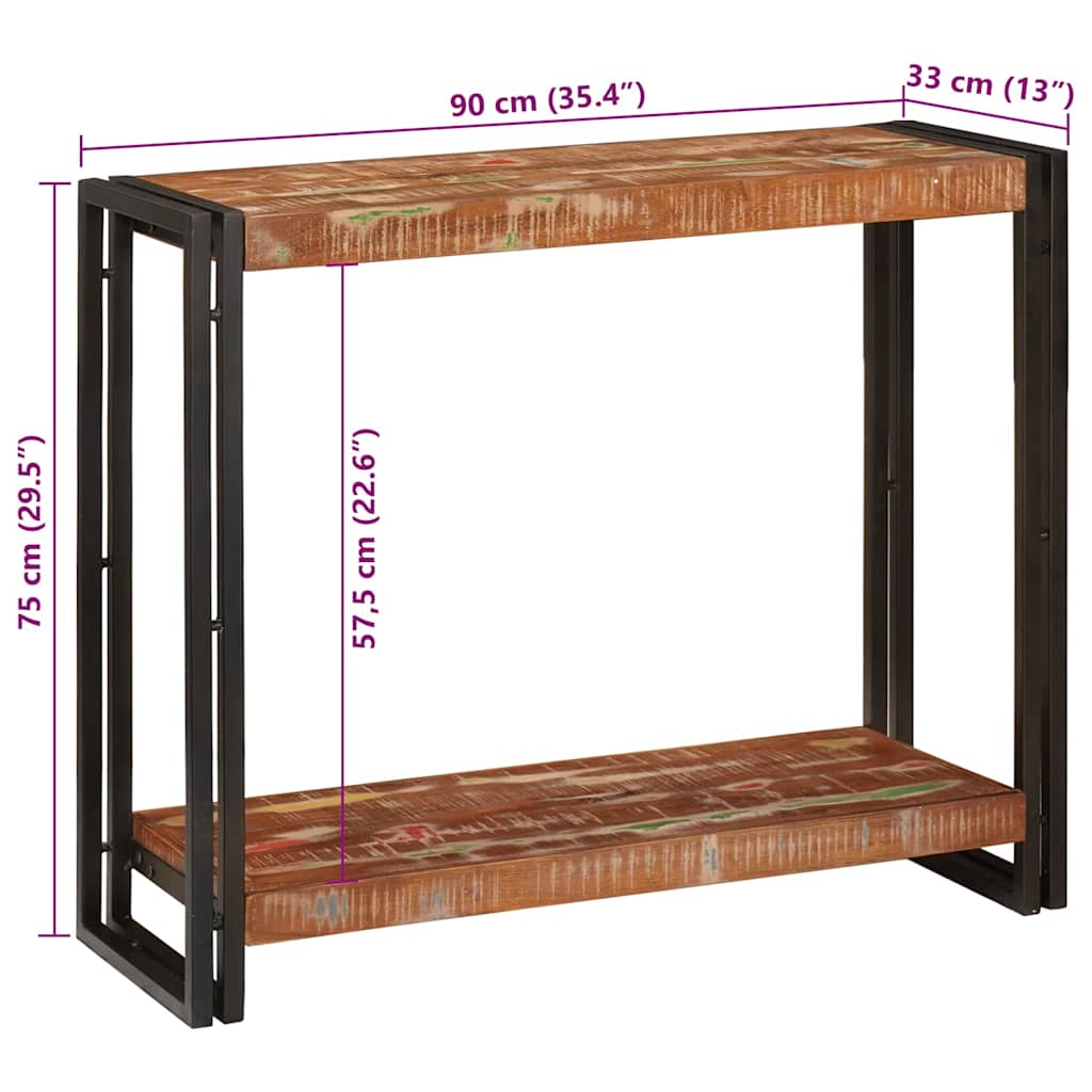 Console Table Multicolour 90 x 33 x 75 cm Solid reclaimed wood