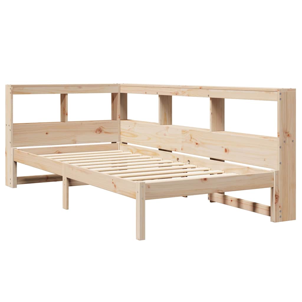 Bookcase Bed without Mattress 100x200 cm Solid Wood Pine