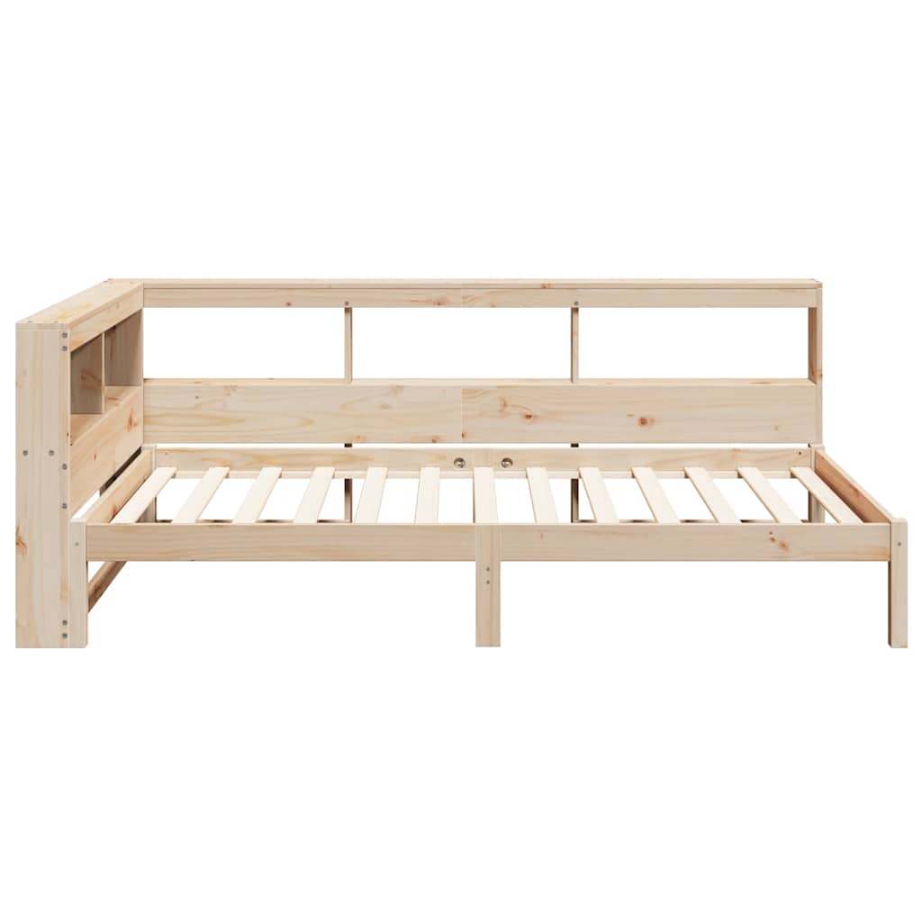 Bookcase Bed without Mattress 100x200 cm Solid Wood Pine