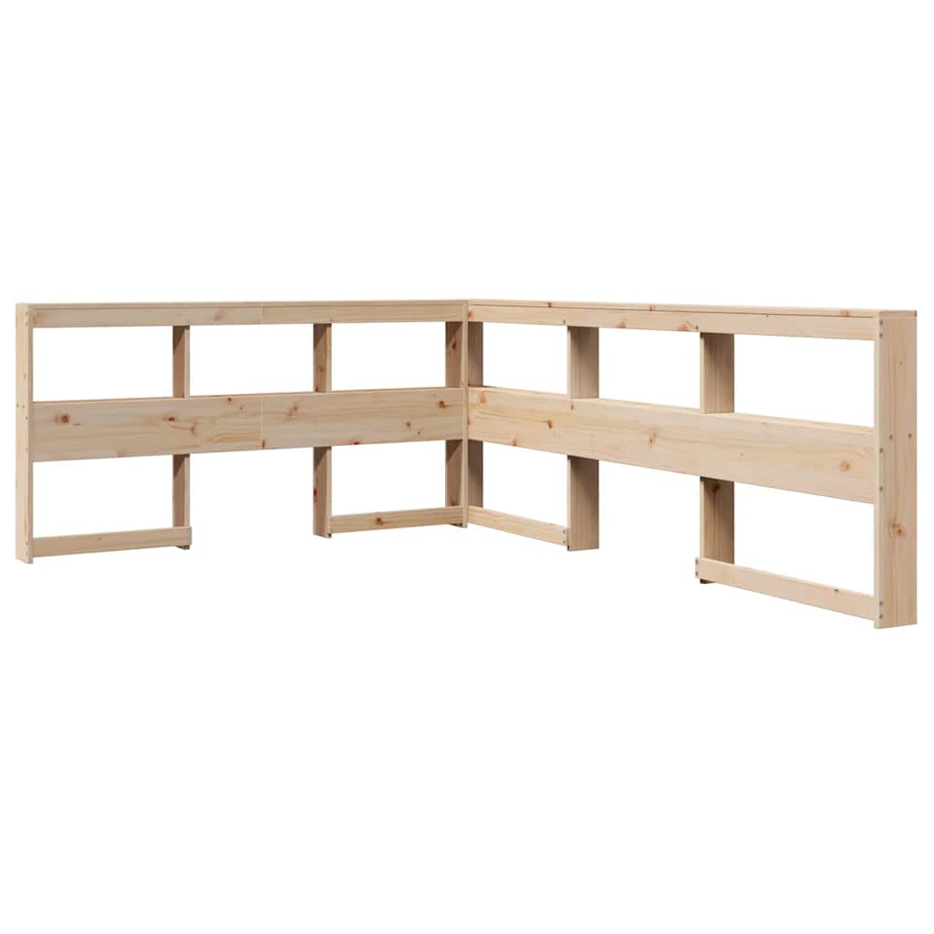 Bookcase Bed without Mattress 135x190 cm Solid Wood Pine