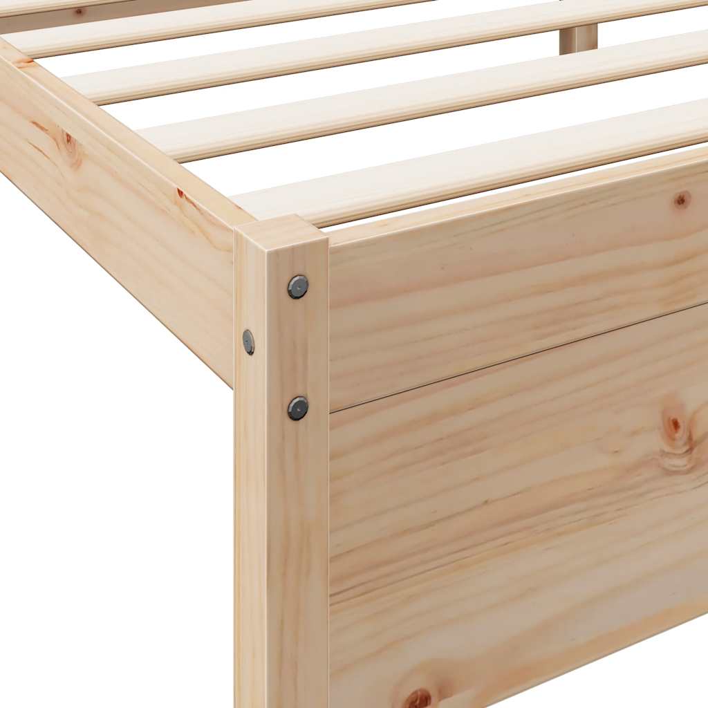 Bookcase Bed without Mattress 140x200 cm Solid Wood Pine